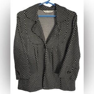 Soft by Avenue Black and White One Button Blazer Size 14/16